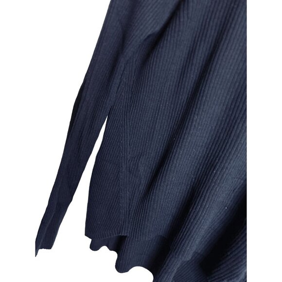 THEORY Knitted Wool Crewneck Pullover Ribbed High-Low Sweater Size Small/P - Picture 3 of 5